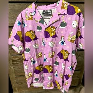 NWOT Cakeworthy Disney Beauty And The Beast button up shirt